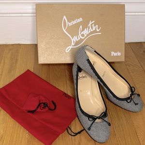 Christian Louboutin Neo Mars 45 Houndstooth Mini size 8 Black and White